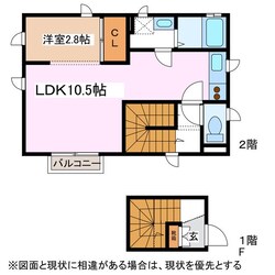 西松本駅 徒歩4分 2階の物件間取画像